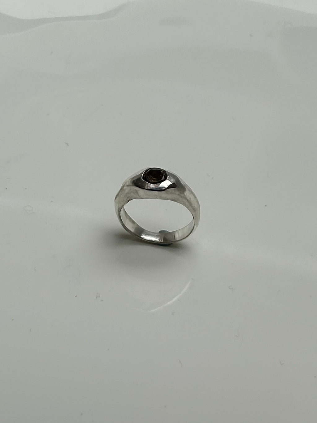 Smoky Quartz Ripple Ring