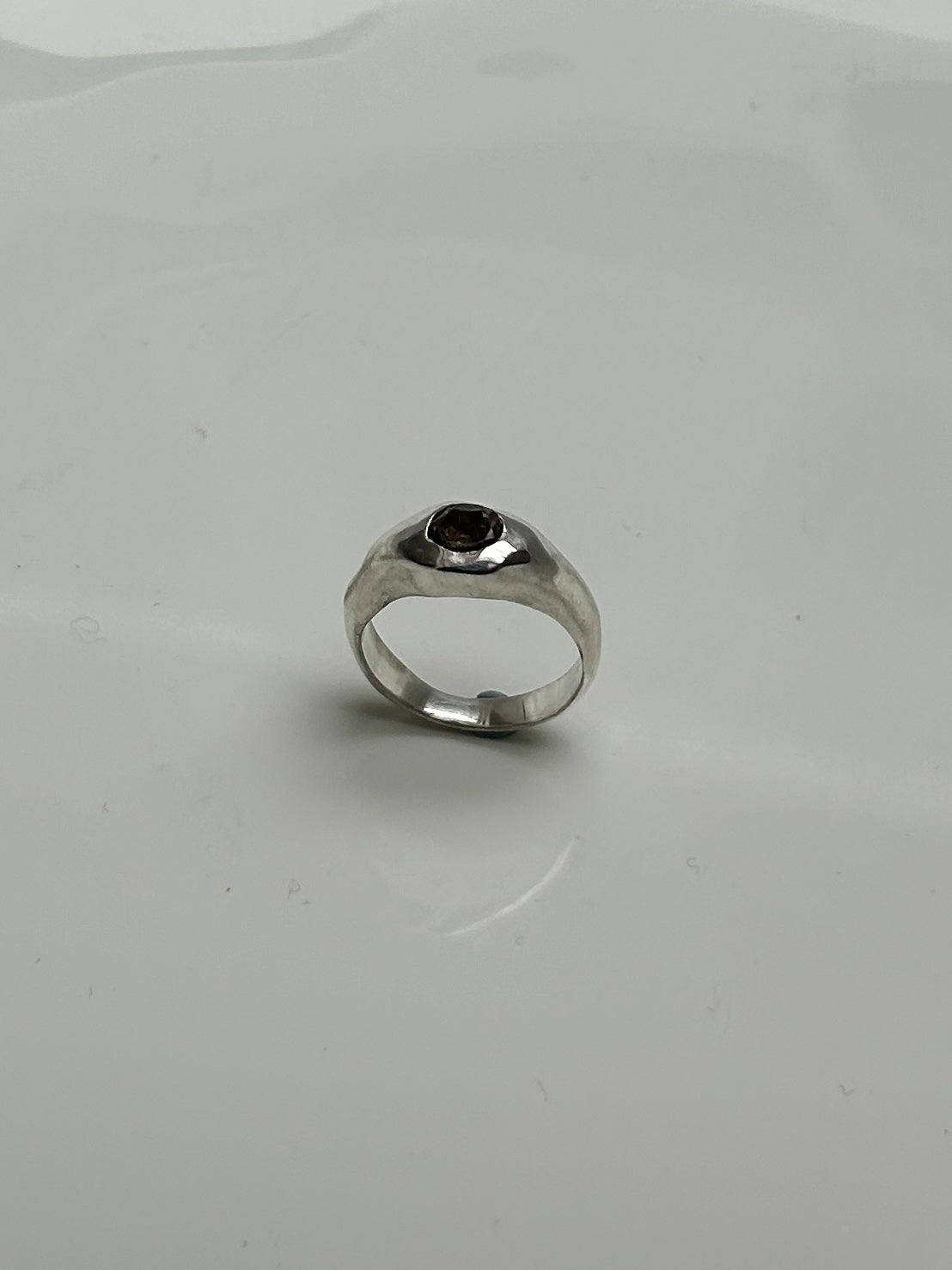 Smoky Quartz Ripple Ring