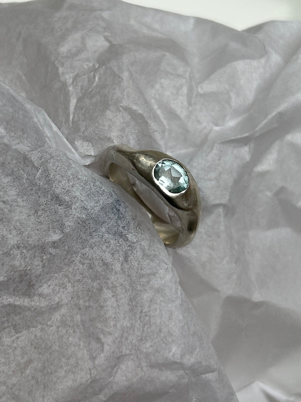 Sky Blue Topaz Ripple Ring
