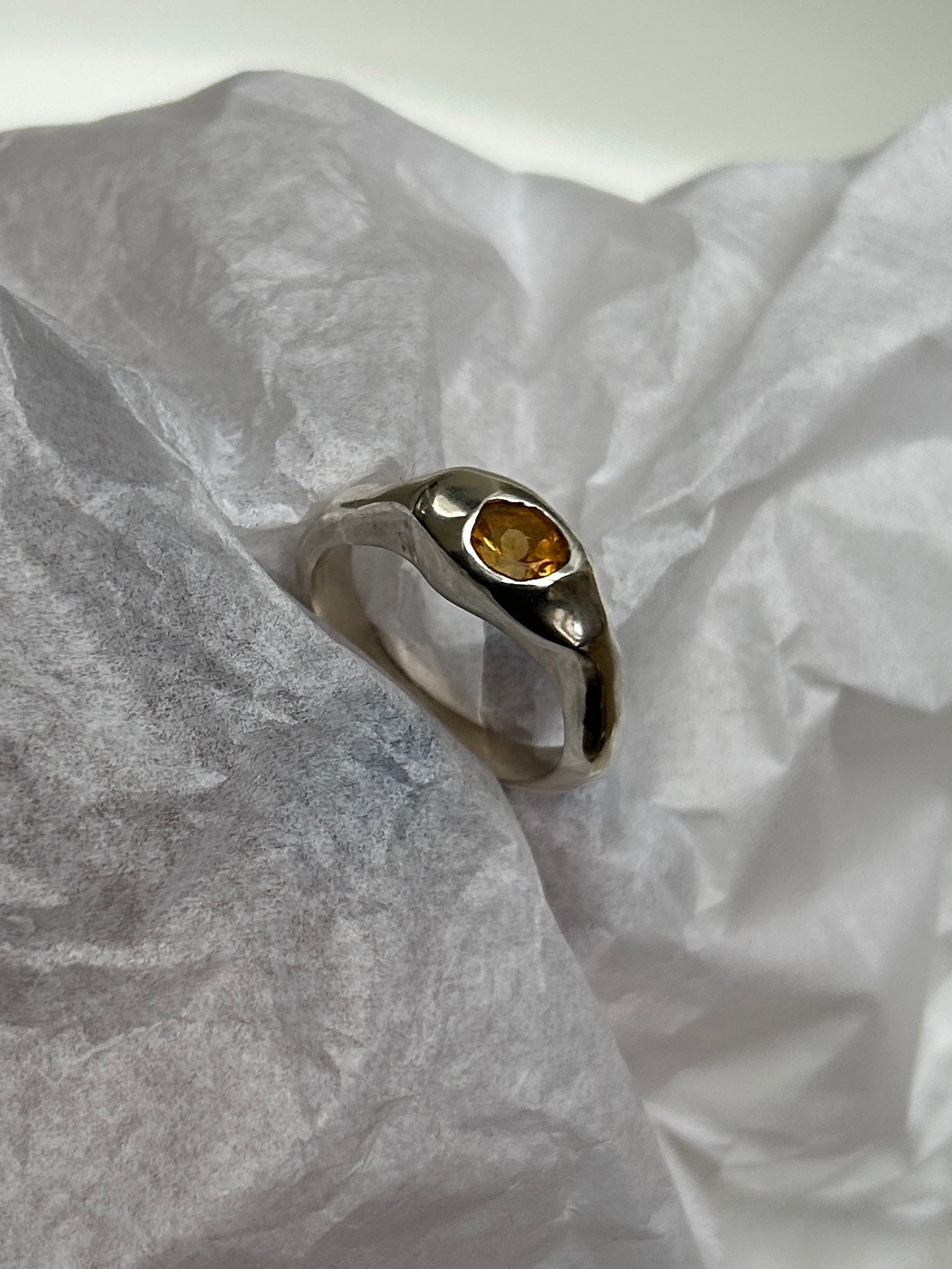 Citrine Ripple Ring