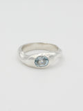 Sky Blue Topaz Ripple Ring