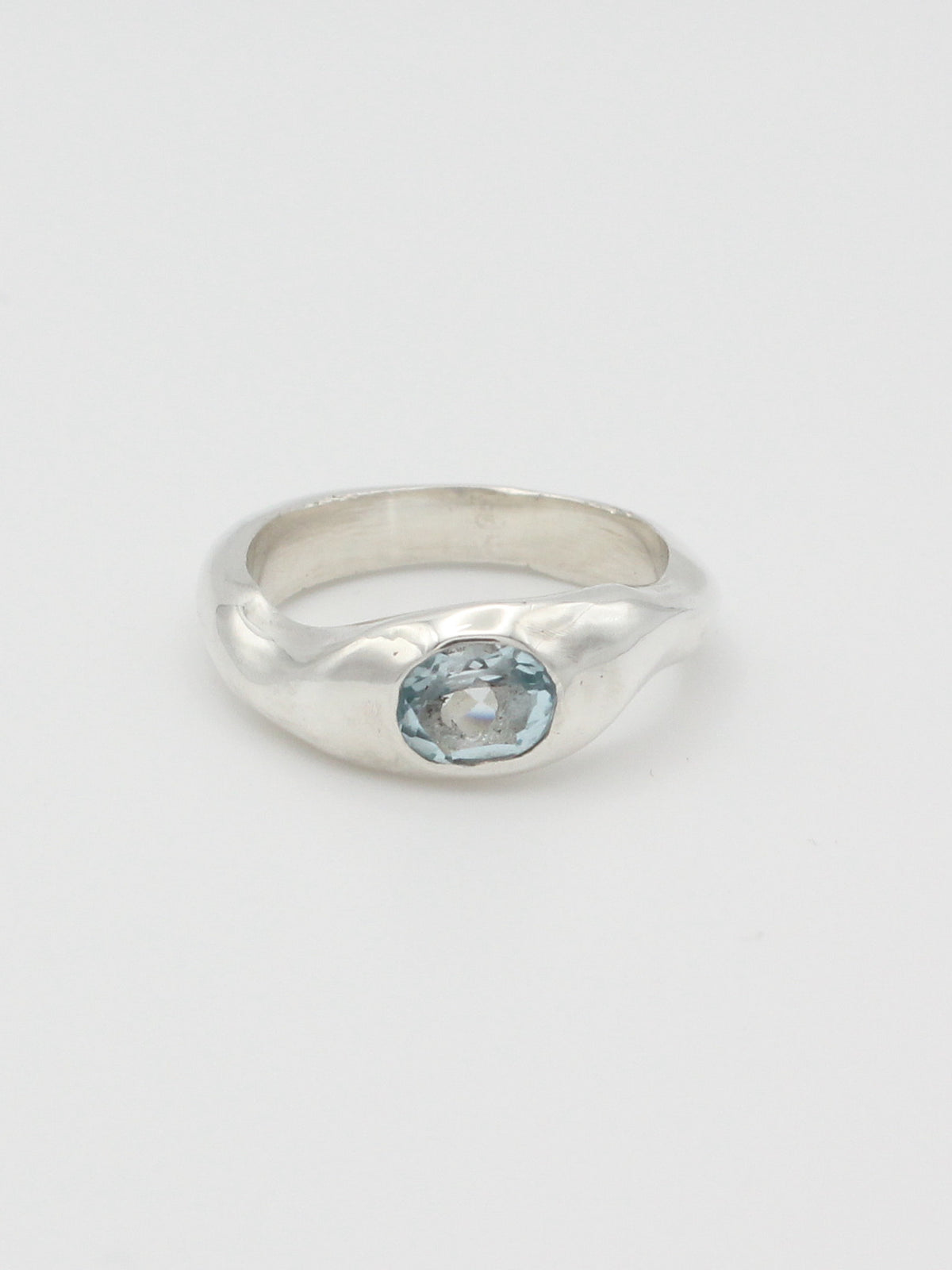 Sky Blue Topaz Ripple Ring