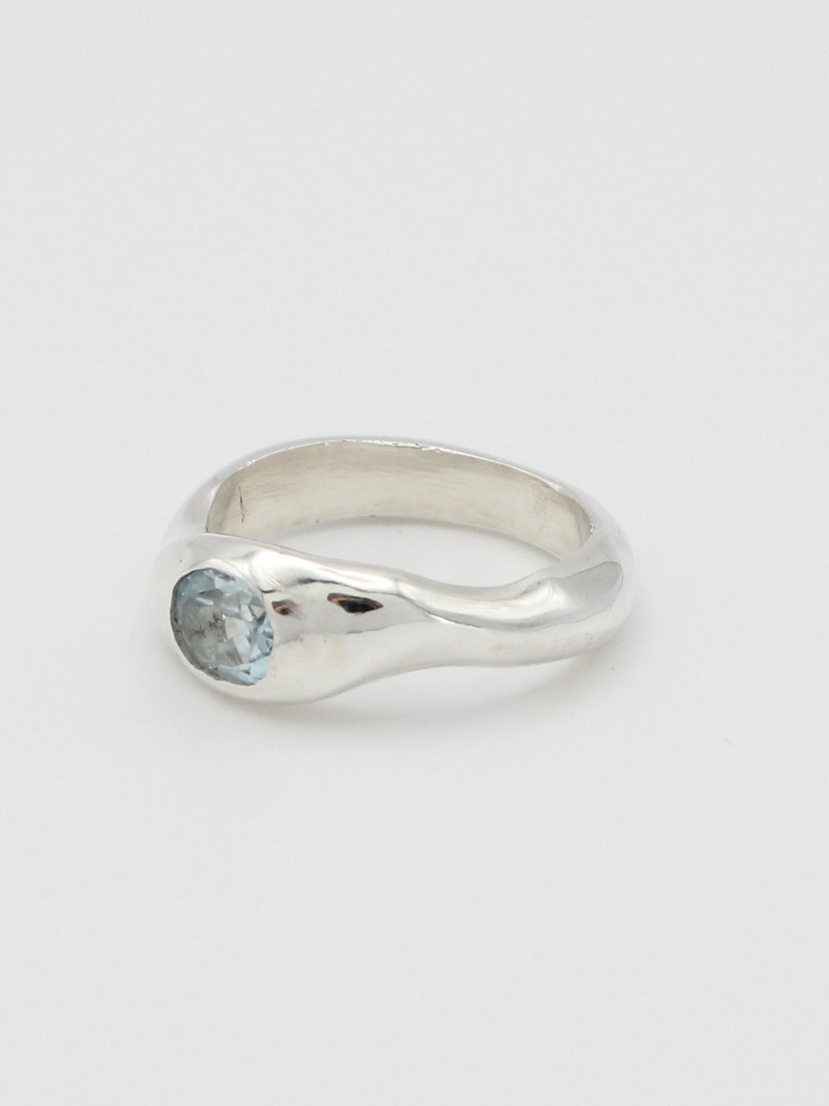 Sky Blue Topaz Ripple Ring