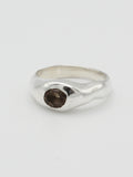Smoky Quartz Ripple Ring