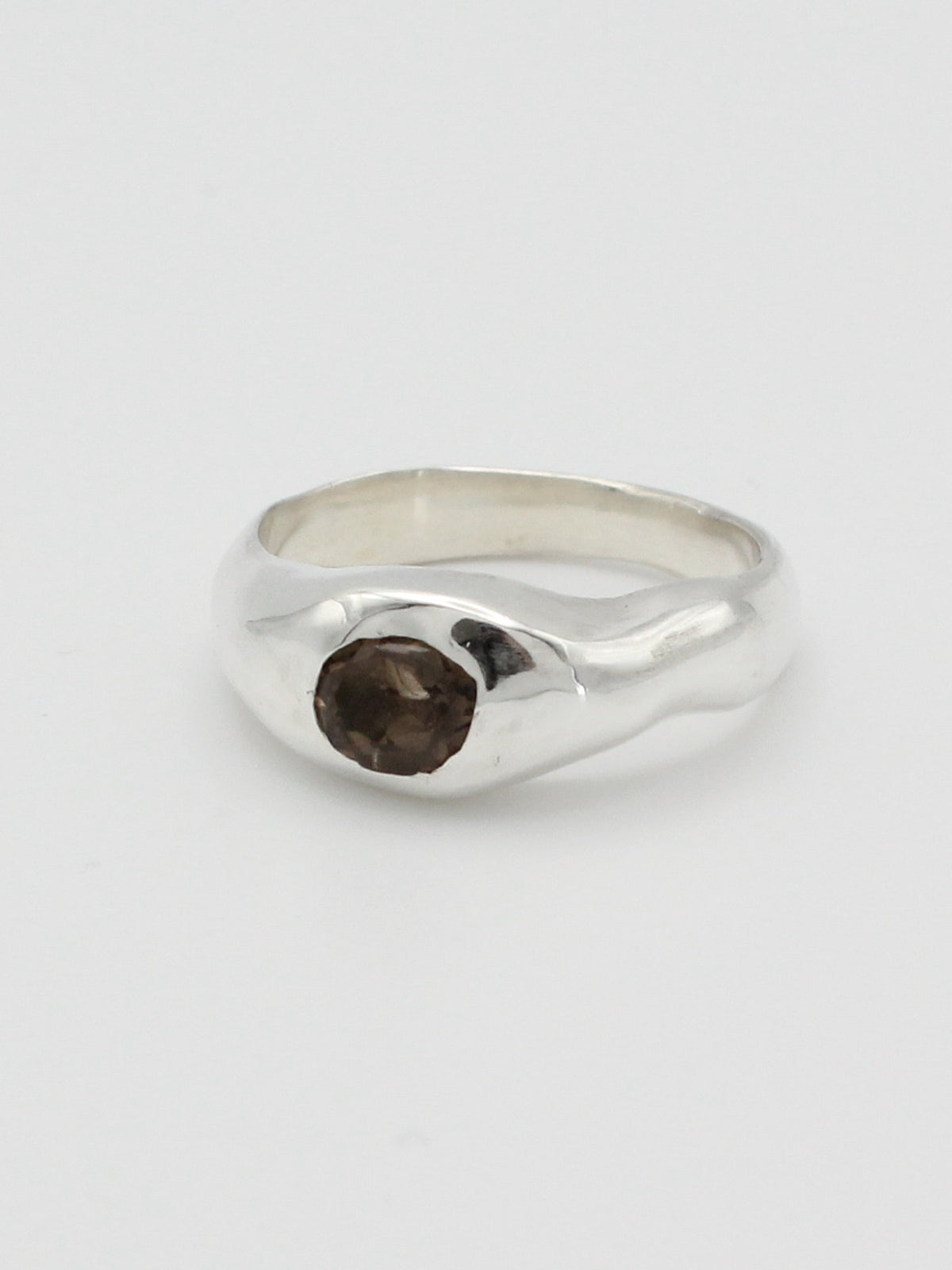 Smoky Quartz Ripple Ring