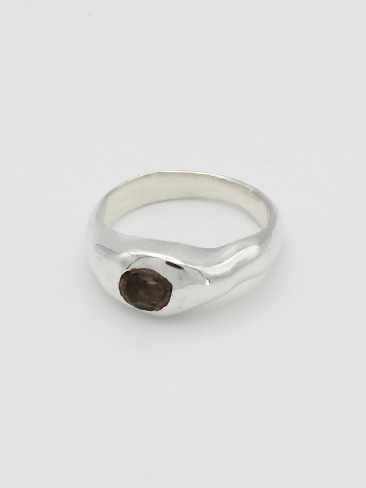 Smoky Quartz Ripple Ring