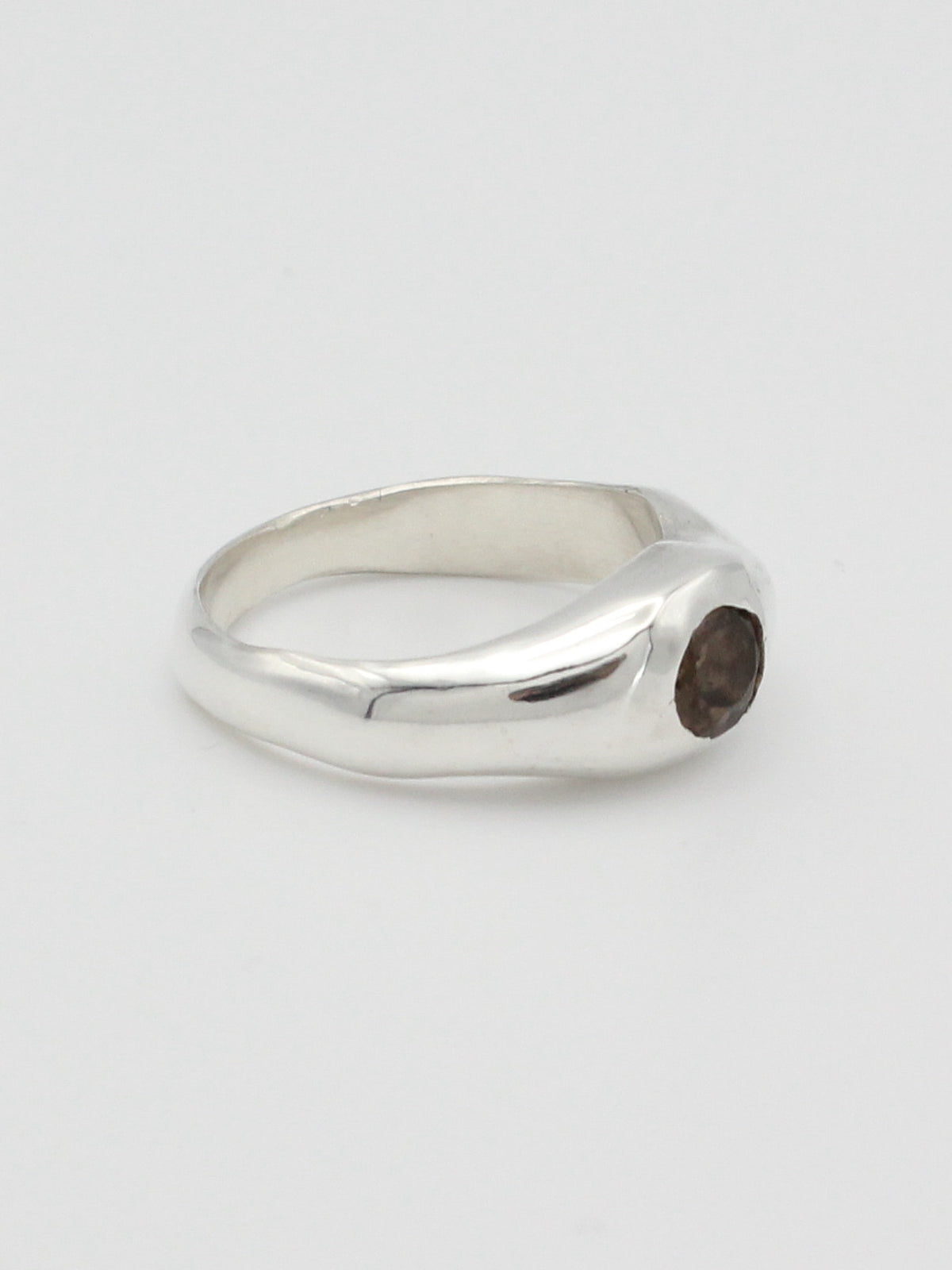 Smoky Quartz Ripple Ring