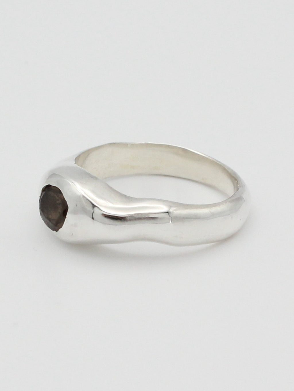 Smoky Quartz Ripple Ring